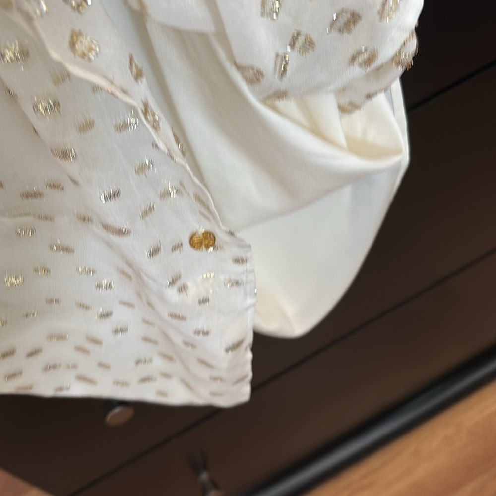 Lilly Pulitzer Cream and Gold Tank Top - Picture 3 of 4